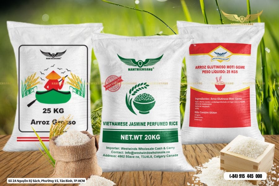 Tính năng bao đựng gạo 25kg